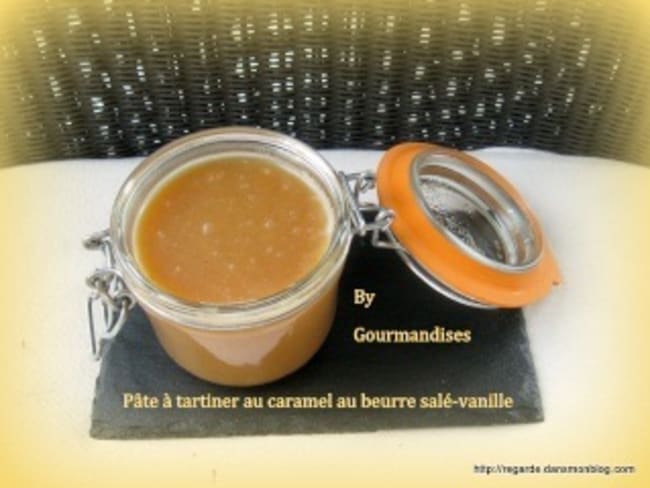 Pâte à tartiner caramel au beurre salé-vanille