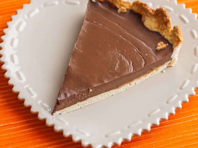 Tarte au chocolat ultra fondante