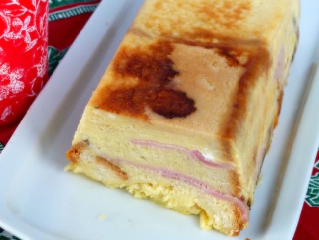 Croque cake savoyard au reblochon et au jambon