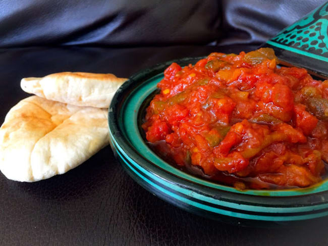 Matbuha Salade Marocaine de Tomates et Poivrons Confits