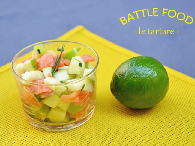 Tartare de truite fumée à la pomme verte