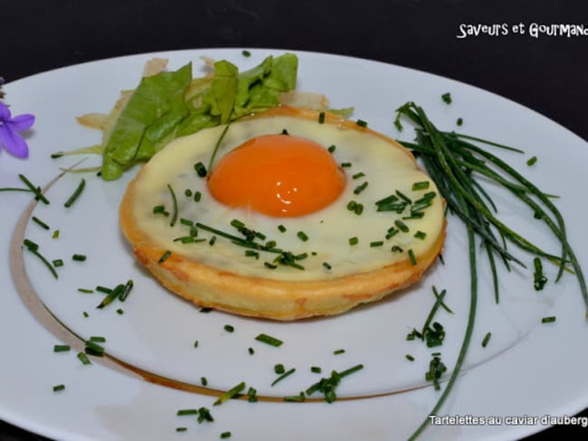 Tartelettes au caviar d’aubergines.