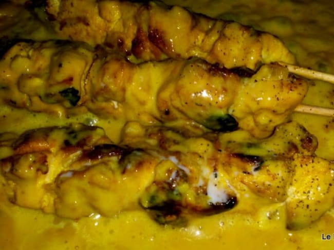 Brochettes de poulet satay