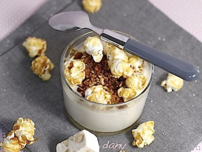 Crème de nougat au pop-corn