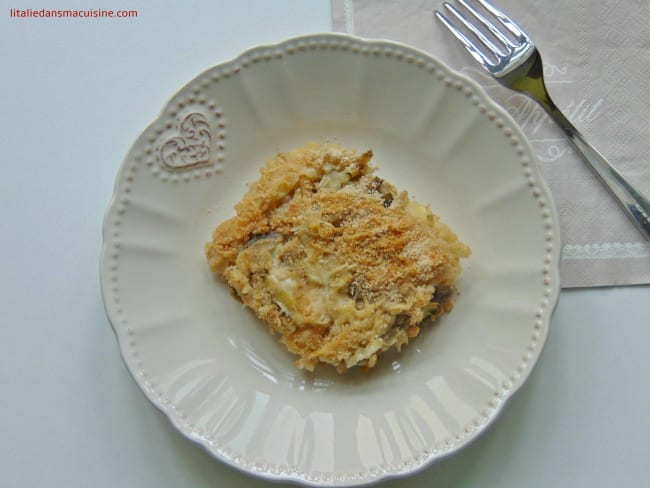 Gratin de risotto aux artichauts