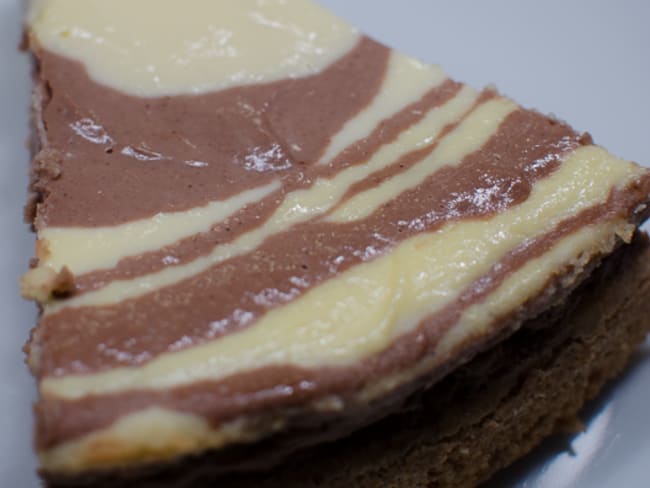 Zebra cheesecake en dessert