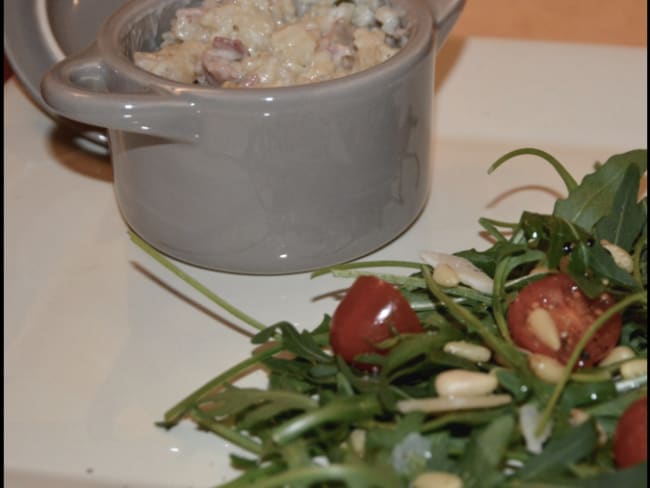 Risotto jambon champignons