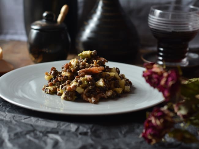 Salade de lentilles sucrée salée