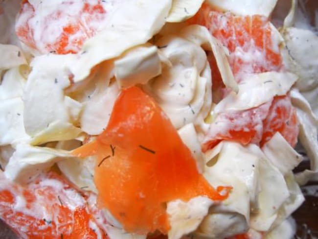 Salade d’endives au saumon Gravlax