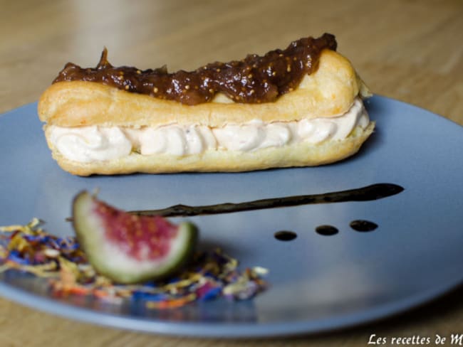 Eclairs de fête à la figue et au foie gras