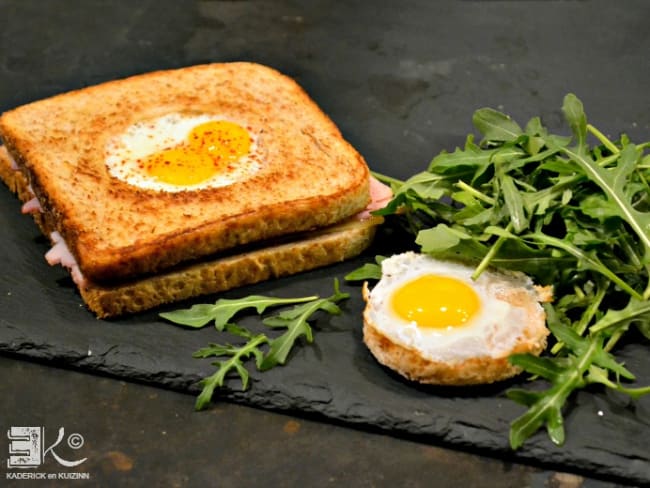 Croque madame aux oeufs de caille