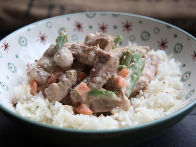 Wok improvisé lait de coco