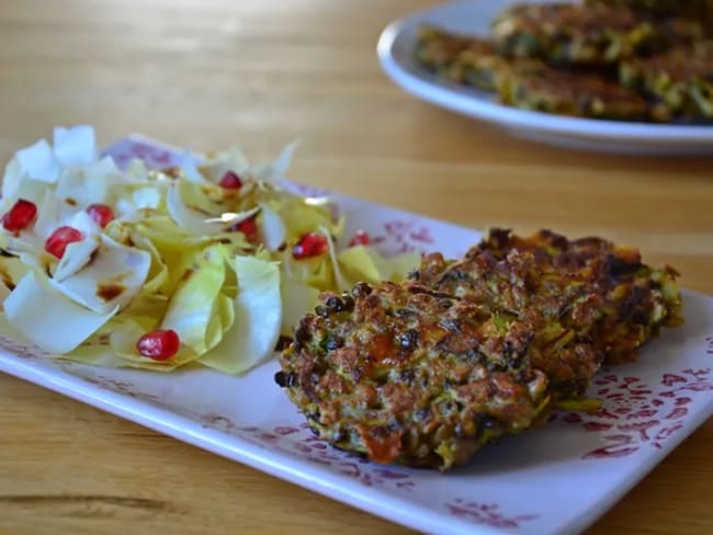 Croquettes salées au poireau, lentilles et flocons de céréales