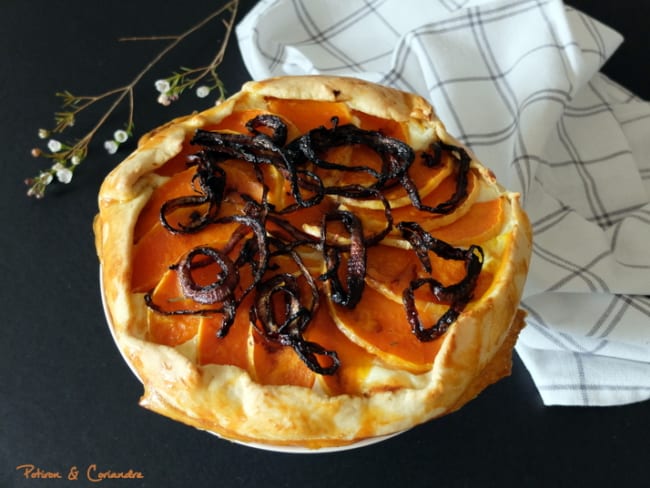 Tarte rustique à la courge butternut