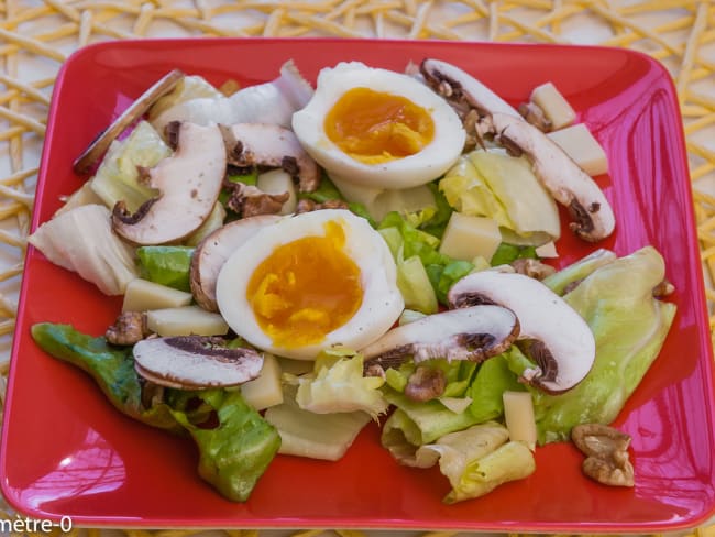 Salade de comté aux champignons et aux oeufs