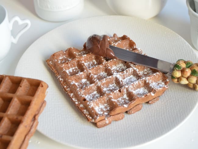 Gaufres de Bruxelles au cacao