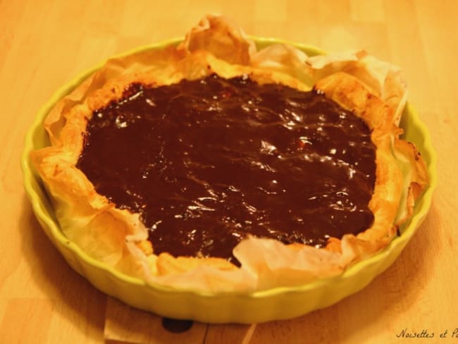 Tarte vegan banane chocolat