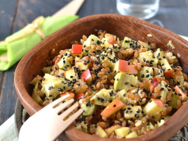 Salade fraîcheur de petit épeautre à l'avocat