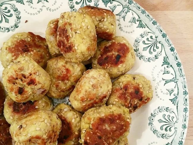 Boulettes de poulet sésame et épices