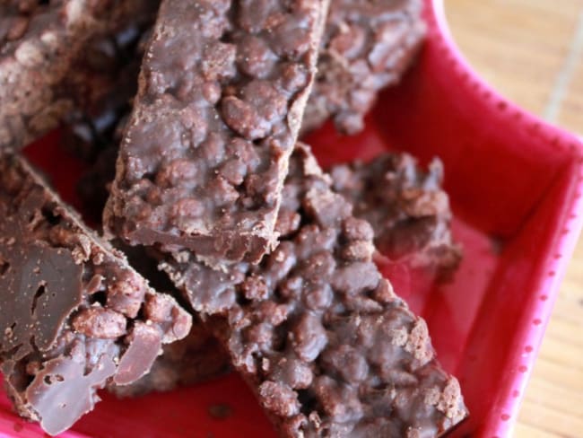 Barres de céréales chocolat et riz soufflé