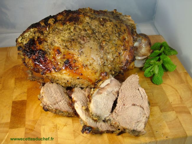 Gigot d'agneau - Epaule d'agneau marinée yaourt et menthe