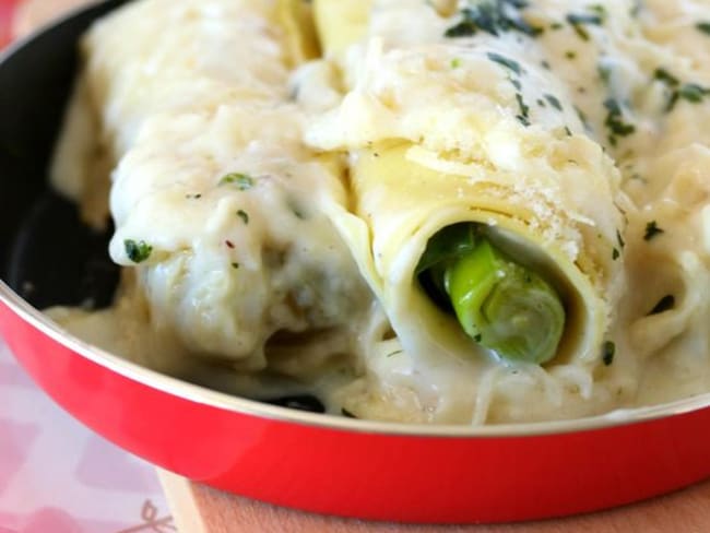 Cannelloni poireaux béchamel