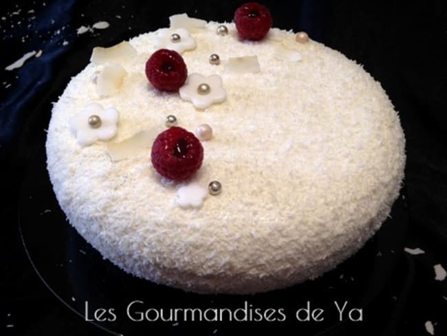 Entremets coco - framboise