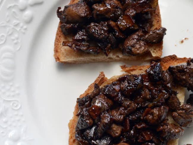 Crostini di fegato in agro dolce