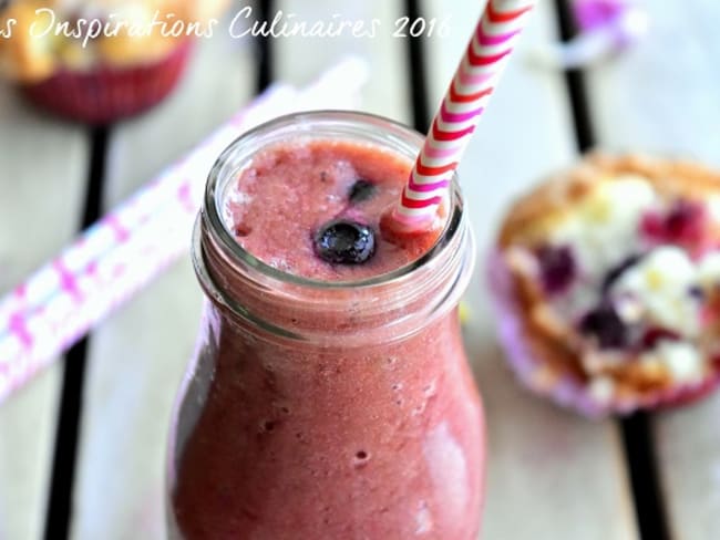 Smoothie aux myrtilles et banane