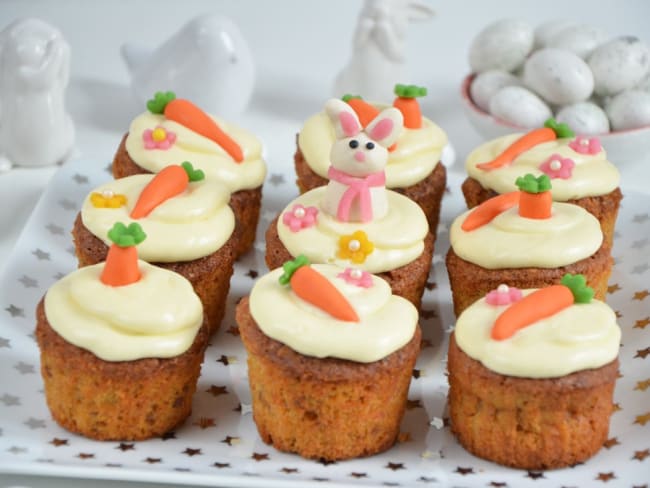 Carrot Cupcakes de Pâques ou Cupcakes à la carotte