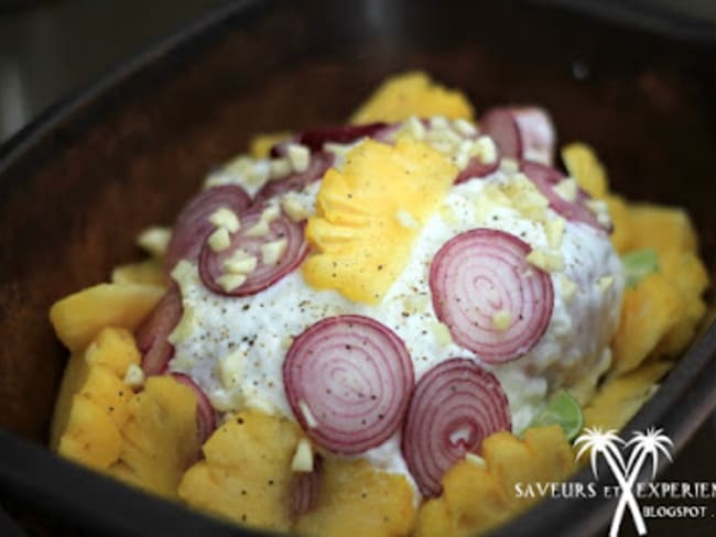 Poulet à la Mauricienne à l'ananas et rhum