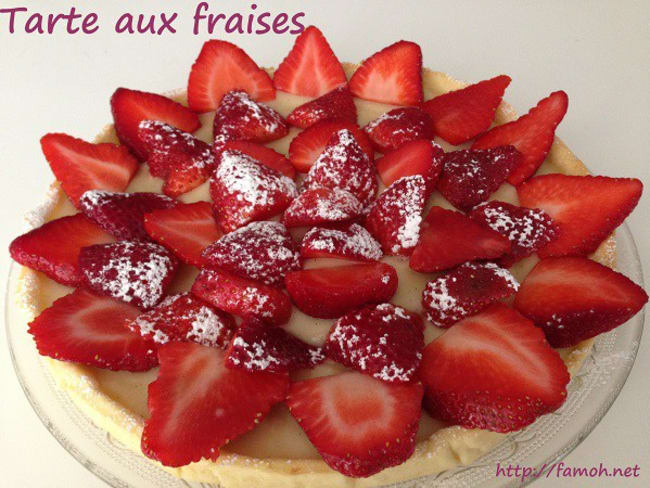 Tarte aux fraises avec crème pâtissière végétale