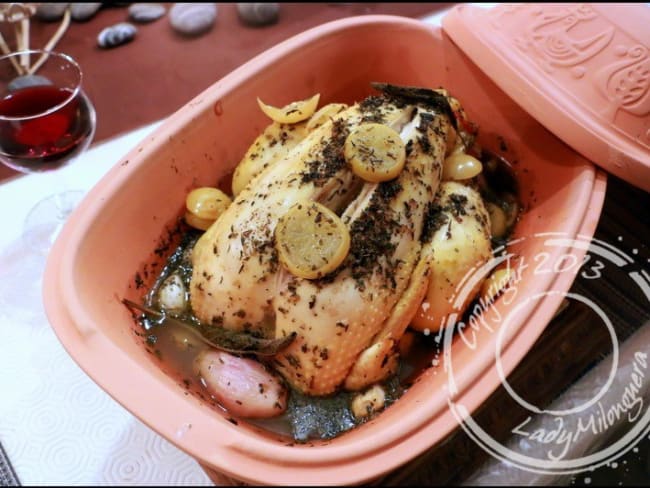 Poulet rôti aux citrons confits