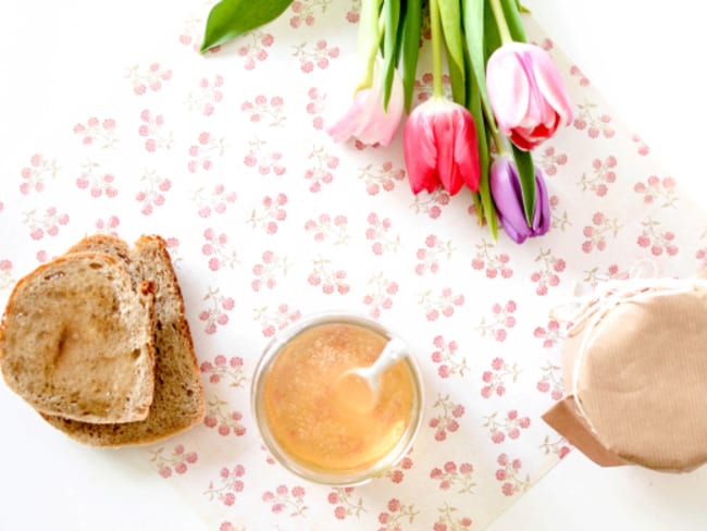 Gelée de pommes à l’eau de rose