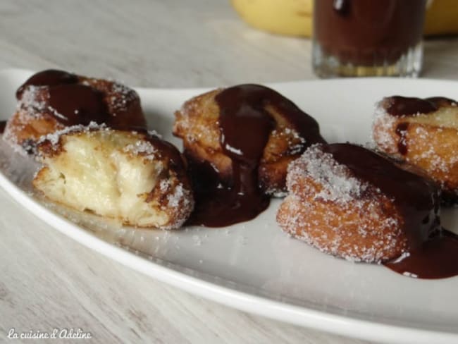 Beignets de banane sauce chocolat