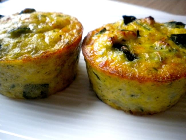 Petits flans de courgettes au Comté