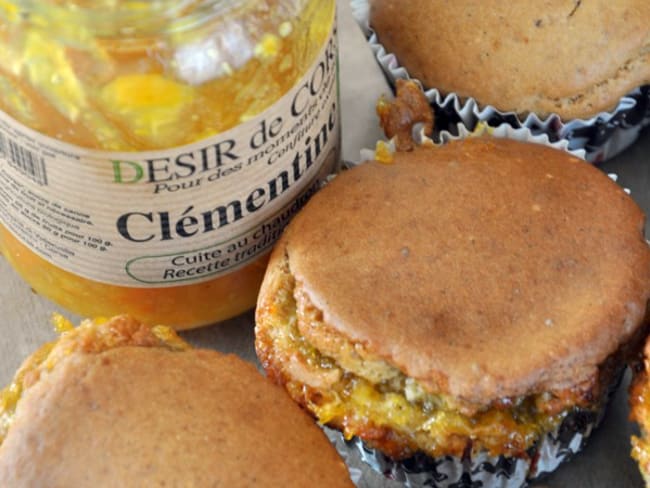 Muffins à la confiture de clémentine corse