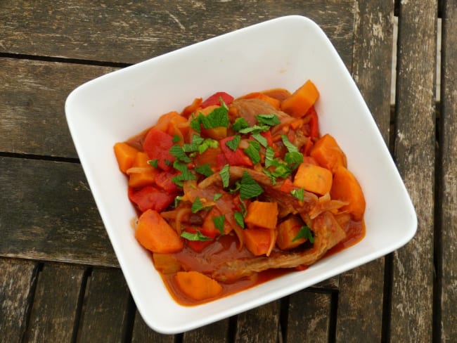 Tajine d'agneau à l'ananas