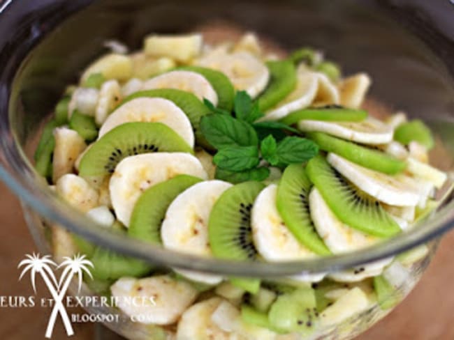 Salade de fruits des îles : Jicama, Banane, kiwi