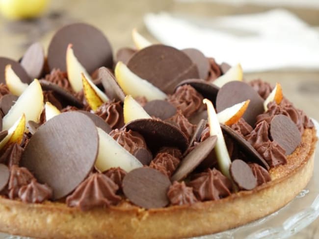 Tarte poire chocolat