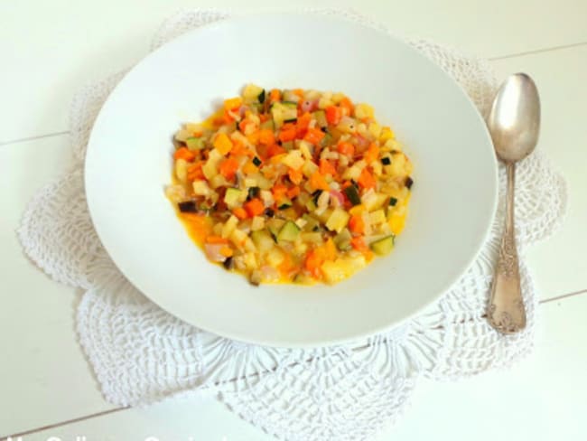 Comme un risotto de petits légumes au parmesan