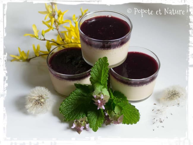 Crèmes au thé fruits rouges et gelée de mûres maison