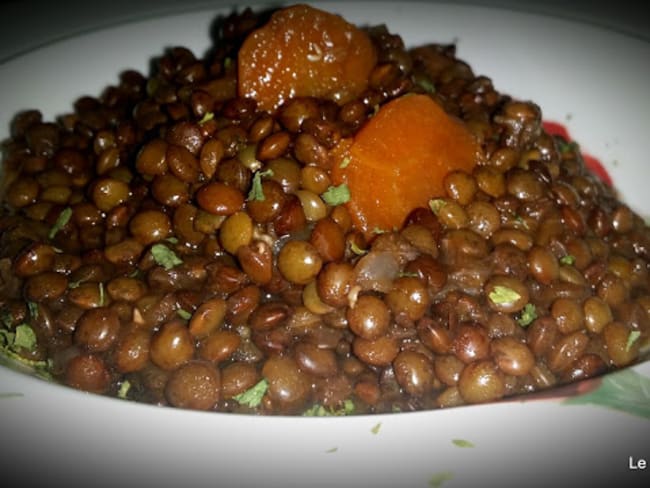 Lentilles vertes du Puy aux carottes