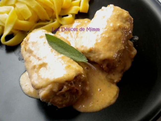 Involtinis de veau au jambon cru et au fromage