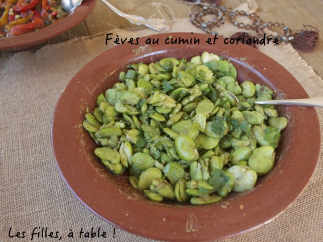 Salade de fèves au cumin et coriandre