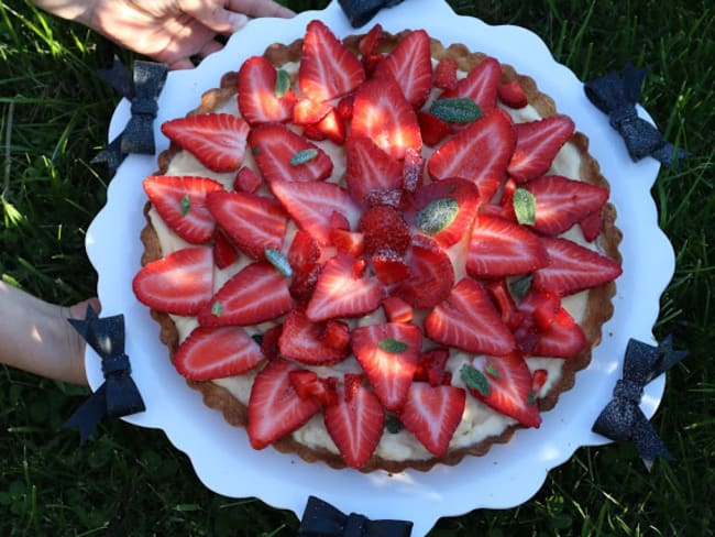 Tarte aux fraises à la crème mousseline d'après Pierre Hermé