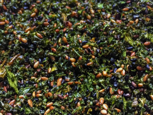 Condiment de kale, façon furikake japonais