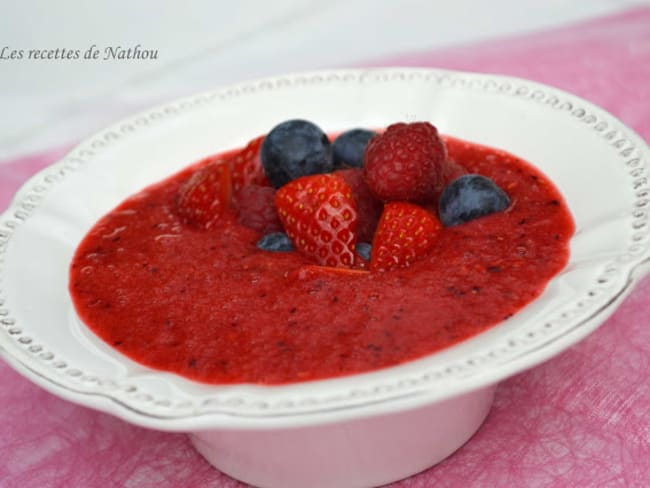 Gaspacho de fruits rouges