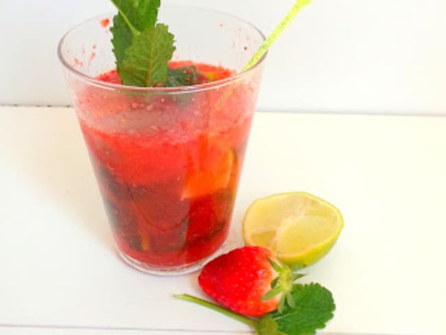 Cocktail Mojito au fraises
