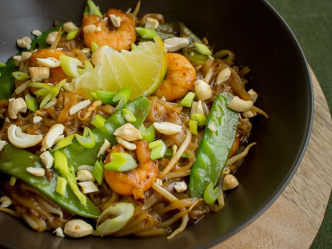 Pad thaï aux crevettes et noix de cajou